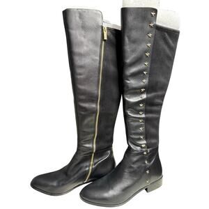 Women’s MICHAEL Michael Kors Black Zip Up Boots Sz 10 BROMLEY Flat Boot NWT